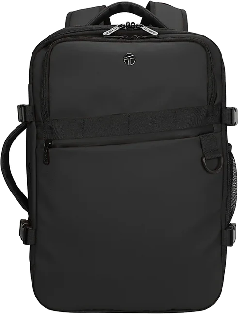 TEROS TE-9037BK — Expandable travel backpack, with USB port and security lock
