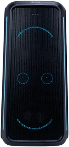 TEROS TE-VIB6055BLK — Tower-style party speaker, with two wireless microphones